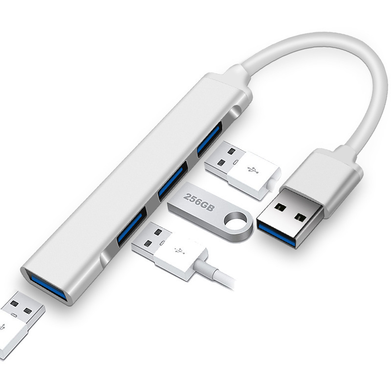 USB扩展坞多功能迷你集线器 USB 3.0HUB一拖四分线器