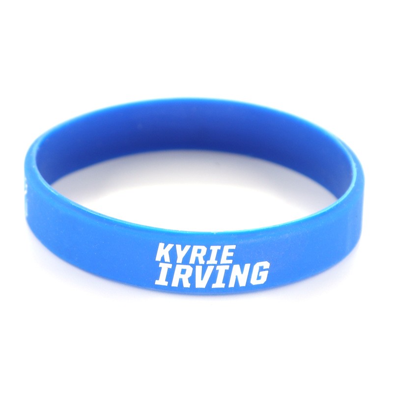 Spring 2023 new collection: Thick eco-friendly silicone sports basketball wristband signed by nba Mavericks star Kyrie Irving details Picture