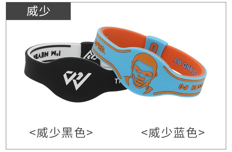 篮球手环科比库里欧文哈登詹姆斯杜兰特NBA手环双层头像硅胶腕带详情8
