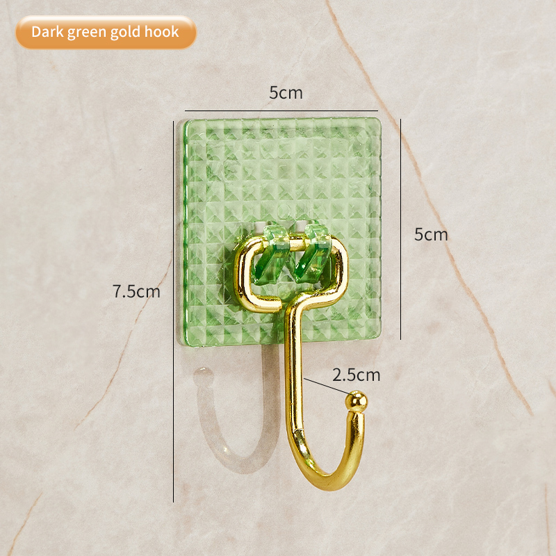Three-dimensional diamond surface claw buckle large hook, crystal diamond surface large hook, no trace, no need for drilling, adhesive large hook, metal hook, golden hook, light luxury creative hook, new no need for drilling, adhesive coat hook, hook, adhesive coat hook, no need for drilling Application Scenario
