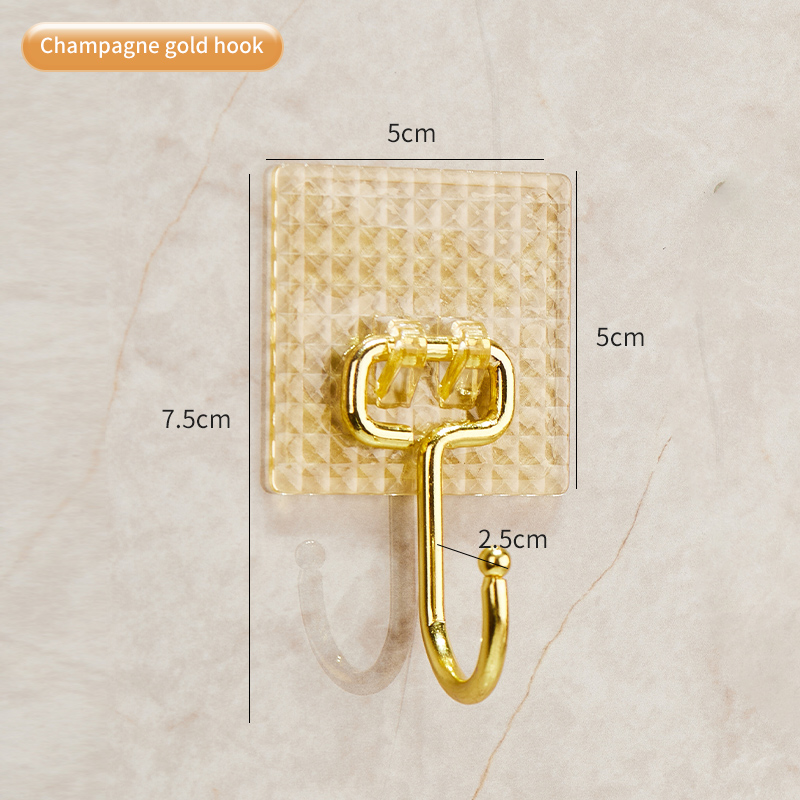 Three-dimensional diamond surface claw buckle large hook, crystal diamond surface large hook, no trace, no need for drilling, adhesive large hook, metal hook, golden hook, light luxury creative hook, new no need for drilling, adhesive coat hook, hook, adhesive coat hook, no need for drilling Item Picture