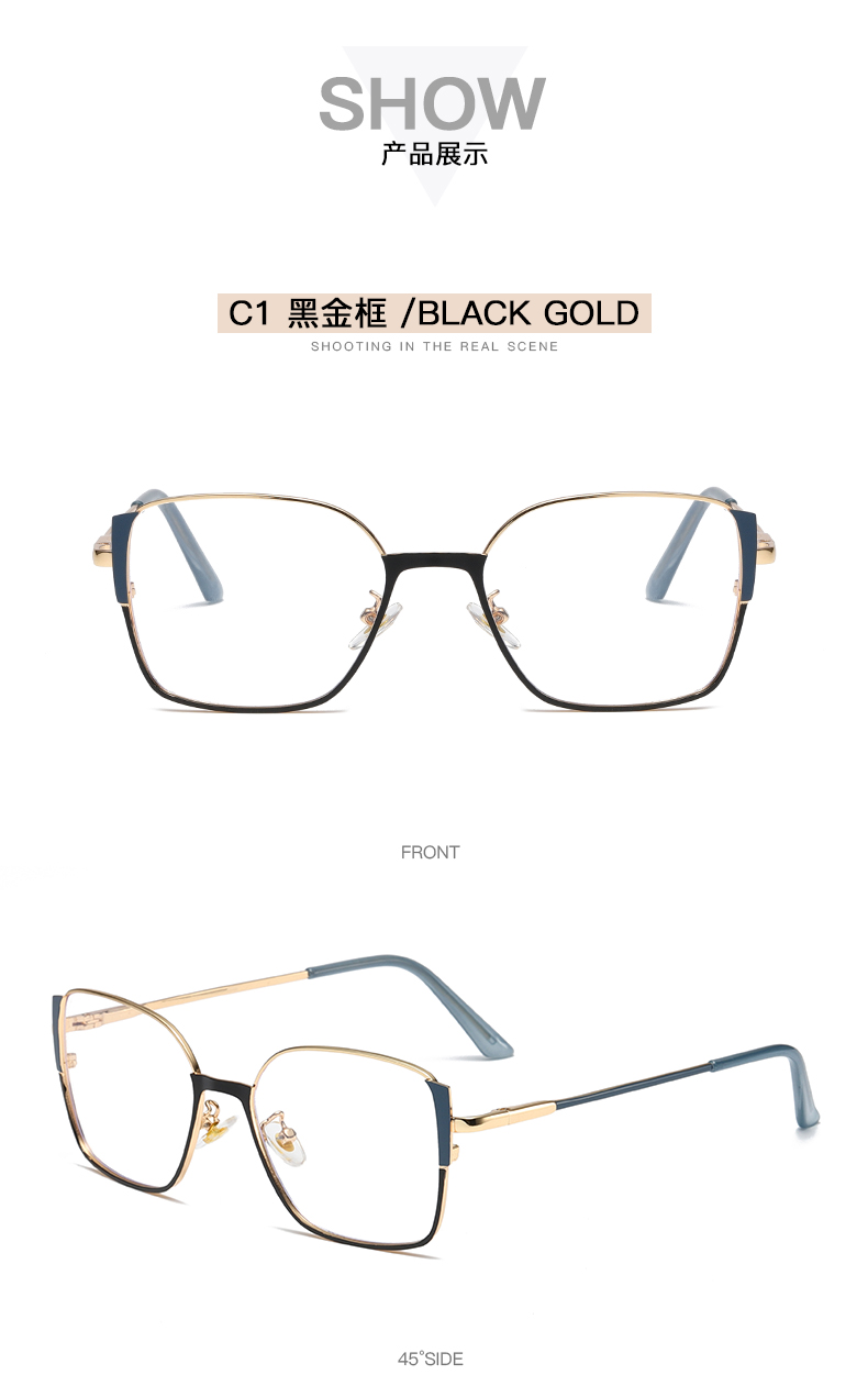 时尚气质复古新款韩版多边形眼镜框架青年个性文艺可配近视镜详情9