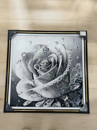 High Quality Black Crystal Porcelain Painter Installation (Can Be Customized Size And Picture) Decorative Painting Decorative Calligraphy And Painting