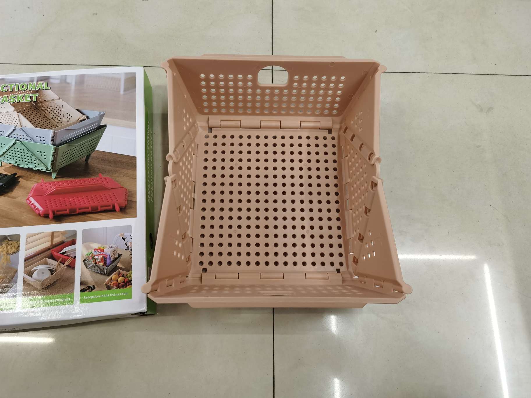 水果篮沥水篮可折叠厨房家用塑料收纳篮洗菜篮碗筷沥水架置物架子详情图3