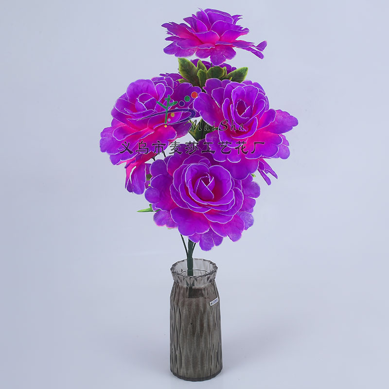 Ms-014 Maisha Flower Piece Qingming Flower Tomb Sweeping Flower Sacrificial Flower Cemetery Flower Arrangement Artificial Flower False Flower Rose Specification drawing