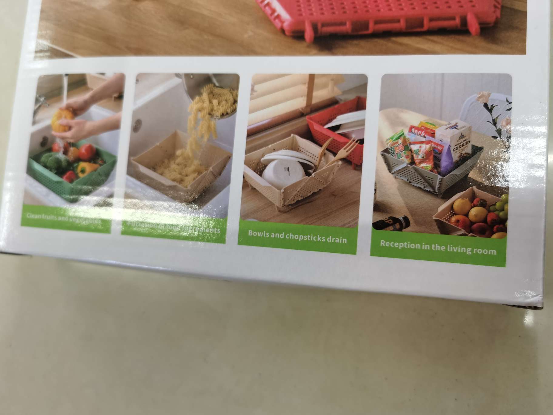 水果篮沥水篮可折叠厨房家用塑料收纳篮洗菜篮碗筷沥水架置物架子详情图4