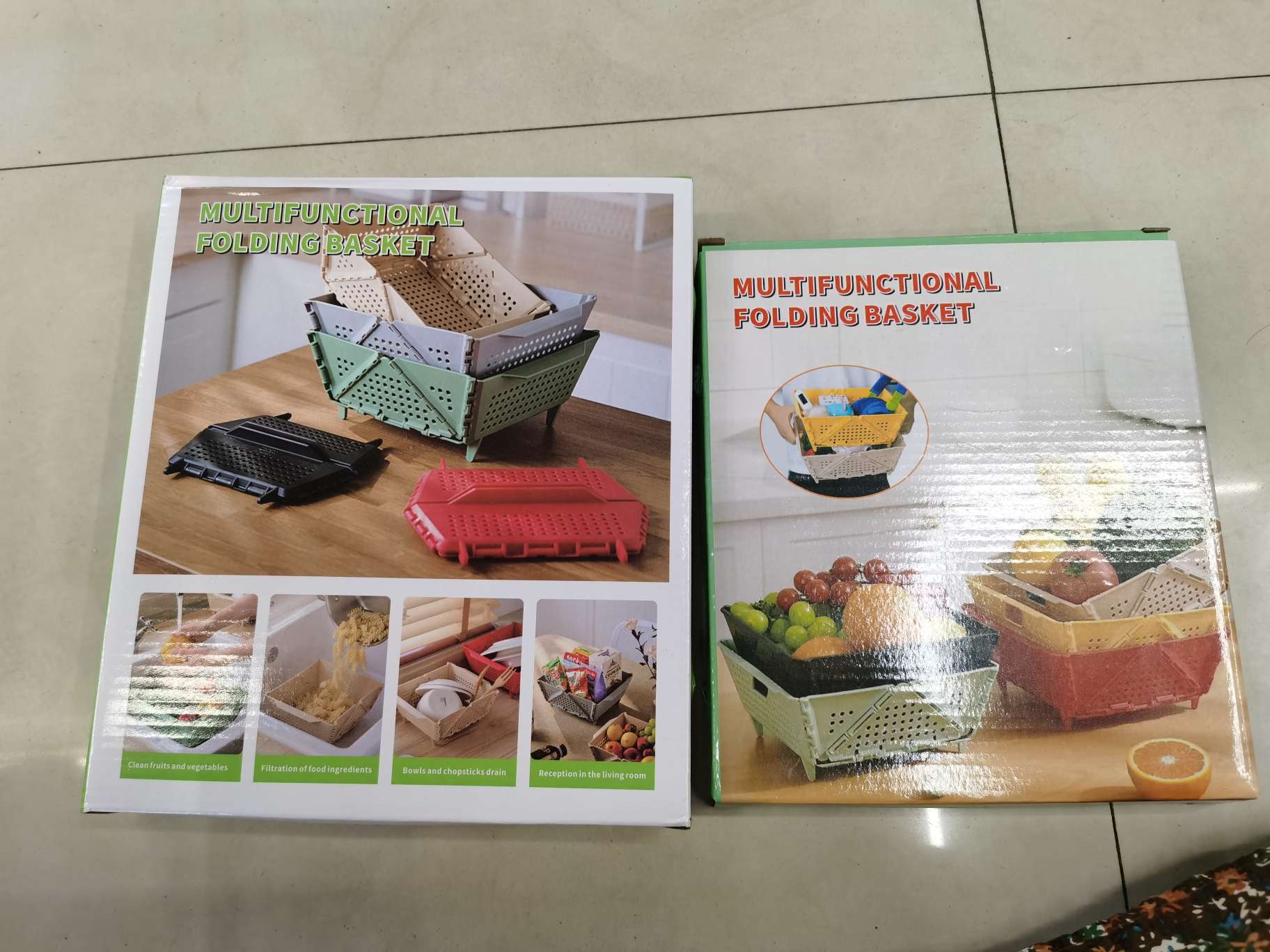 水果篮沥水篮可折叠厨房家用塑料收纳篮洗菜篮碗筷沥水架置物架子详情图6