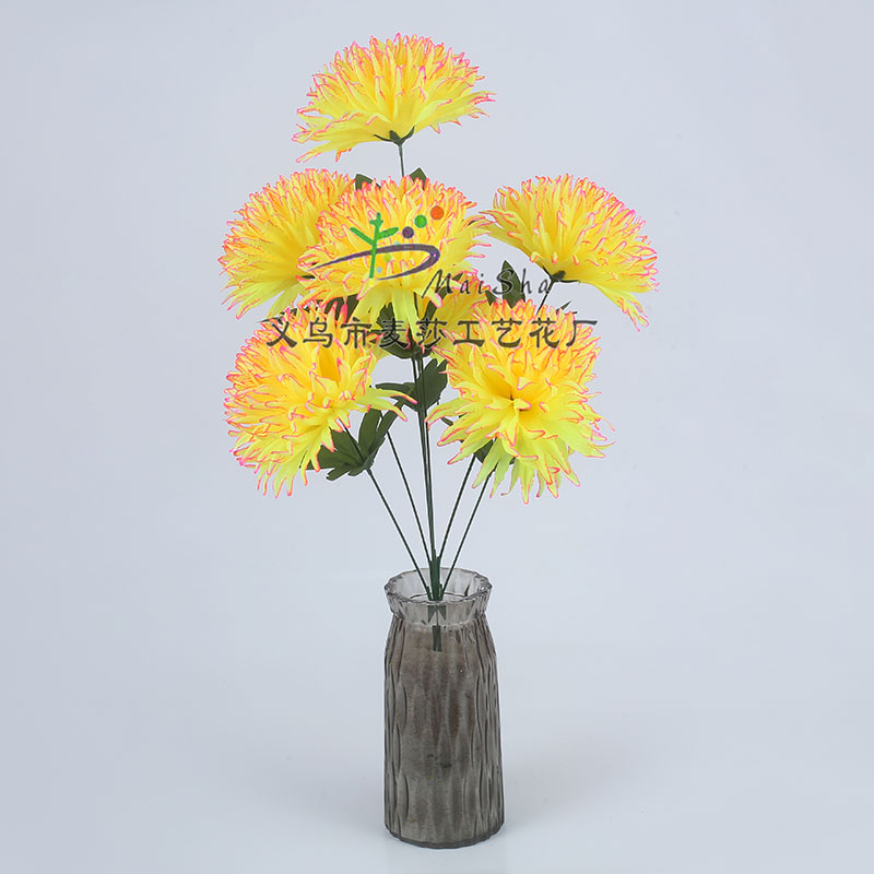 MS-010 Maisha Flower Slices, Qingming Festival flowers, tomb-sweeping flowers, sacrificial flowers, cemetery flower arrangements, artificial flowers, fake flowers, Golden thread Chrysanthemums Application Scenario