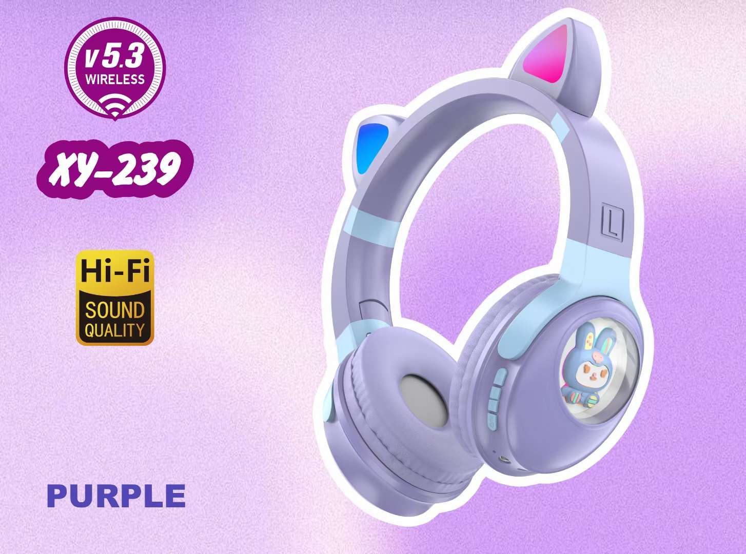 新款太空舱头戴式耳机上市[庆祝]
发光公仔兔子🐰#RGB猫耳
新款型号：XY-239
装箱数量：100PCS
颜色：蓝详情图4