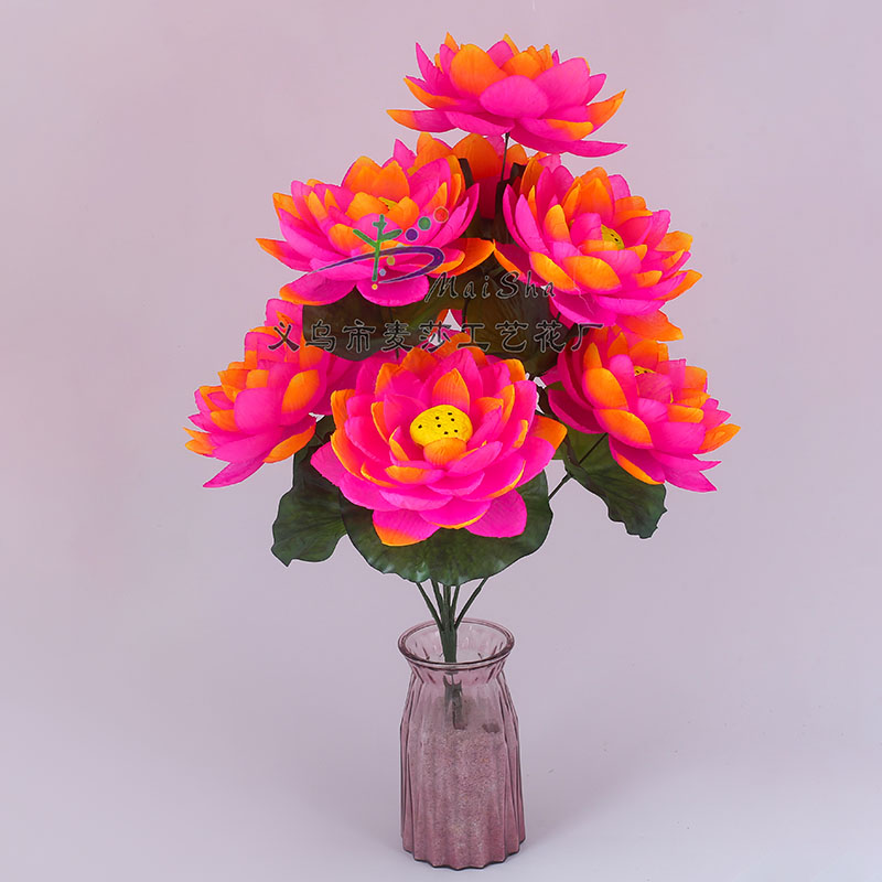 MS-021 Maisha Flower Slices, Qingming Festival flowers, tomb-sweeping flowers, sacrificial flowers, cemetery flower arrangements, artificial flowers, fake flowers, hexagonal lotus Specification image