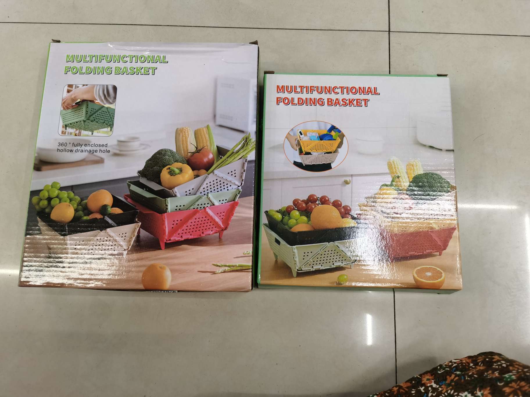 水果篮沥水篮可折叠厨房家用塑料收纳篮洗菜篮碗筷沥水架置物架子详情图2