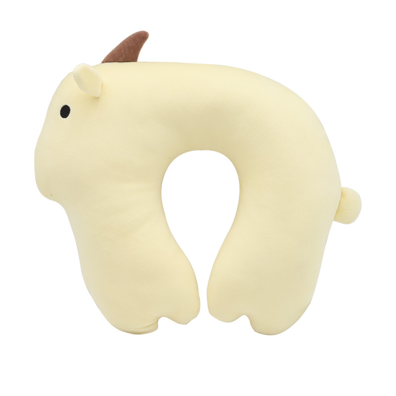 u型枕/比鲁斯3号模颈枕/u形枕卡通/颈枕/冰丝午睡枕白底实物图