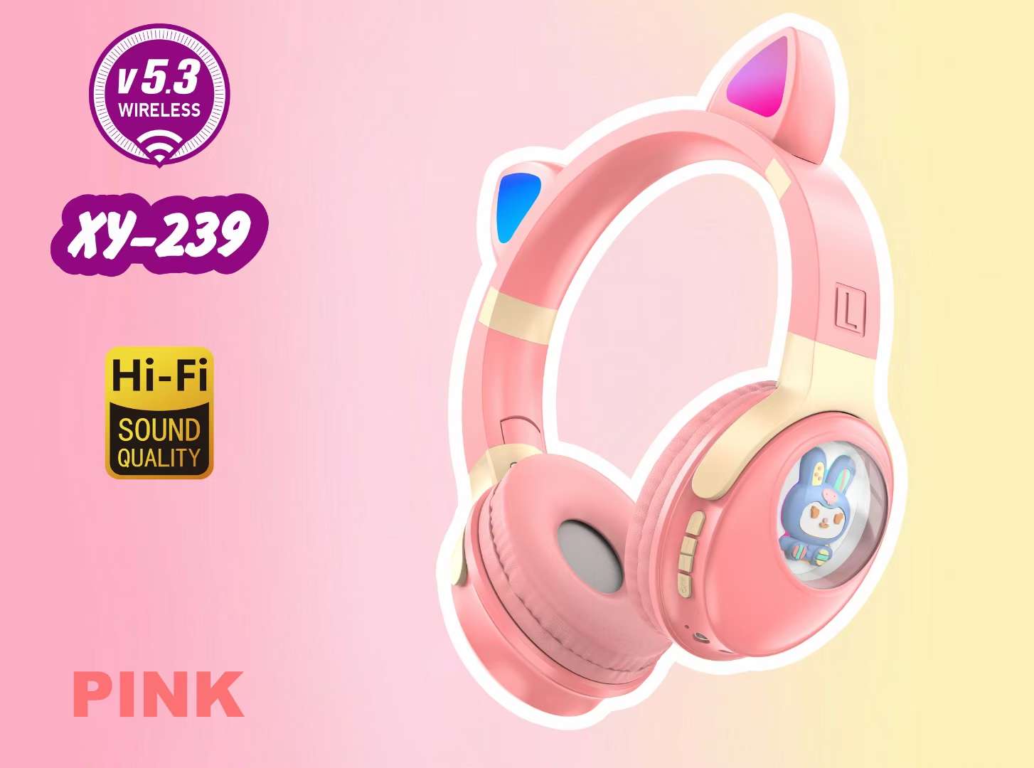 新款太空舱头戴式耳机上市[庆祝]
发光公仔兔子🐰#RGB猫耳
新款型号：XY-239
装箱数量：100PCS
颜色：蓝详情图7