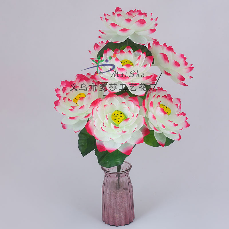 MS-021 Maisha Flower Slices, Qingming Festival flowers, tomb-sweeping flowers, sacrificial flowers, cemetery flower arrangements, artificial flowers, fake flowers, hexagonal lotus details Picture
