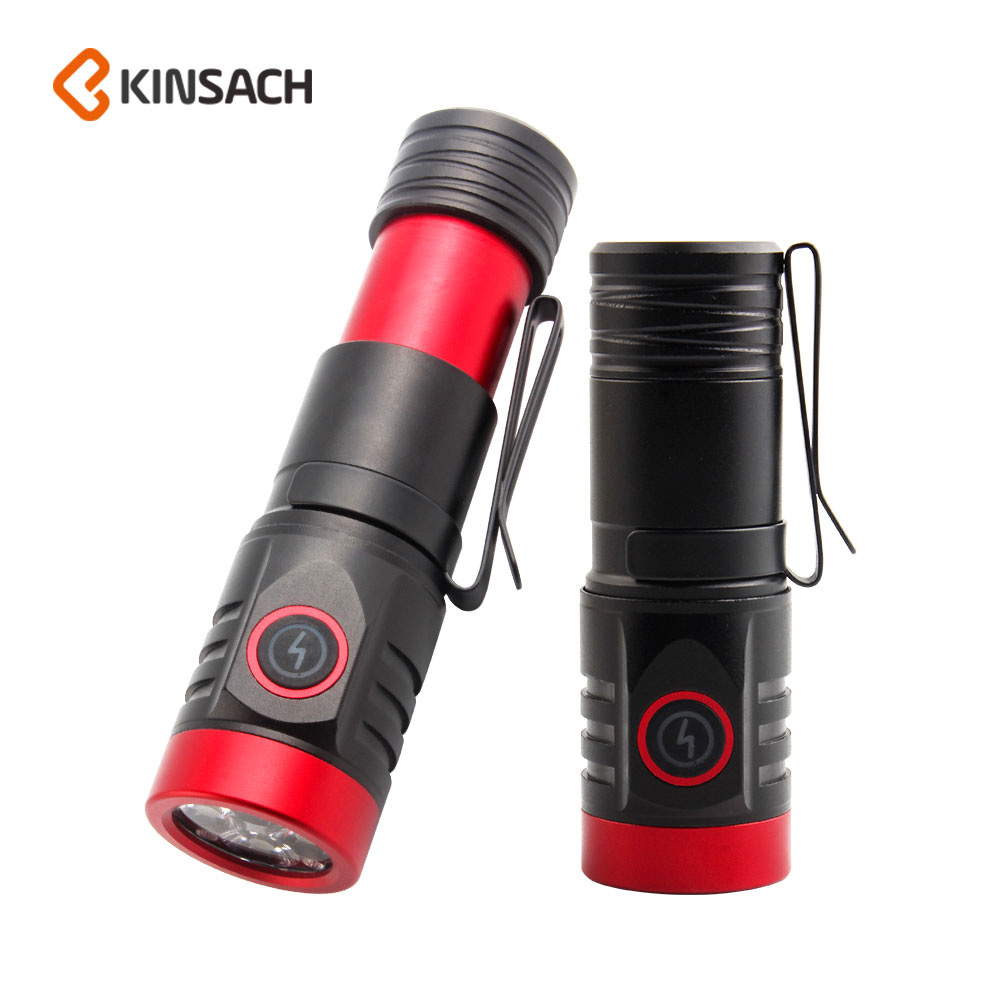KINSACA Star Source TYPE-C rechargeable aluminum alloy 4 XPG small flashlight full figure