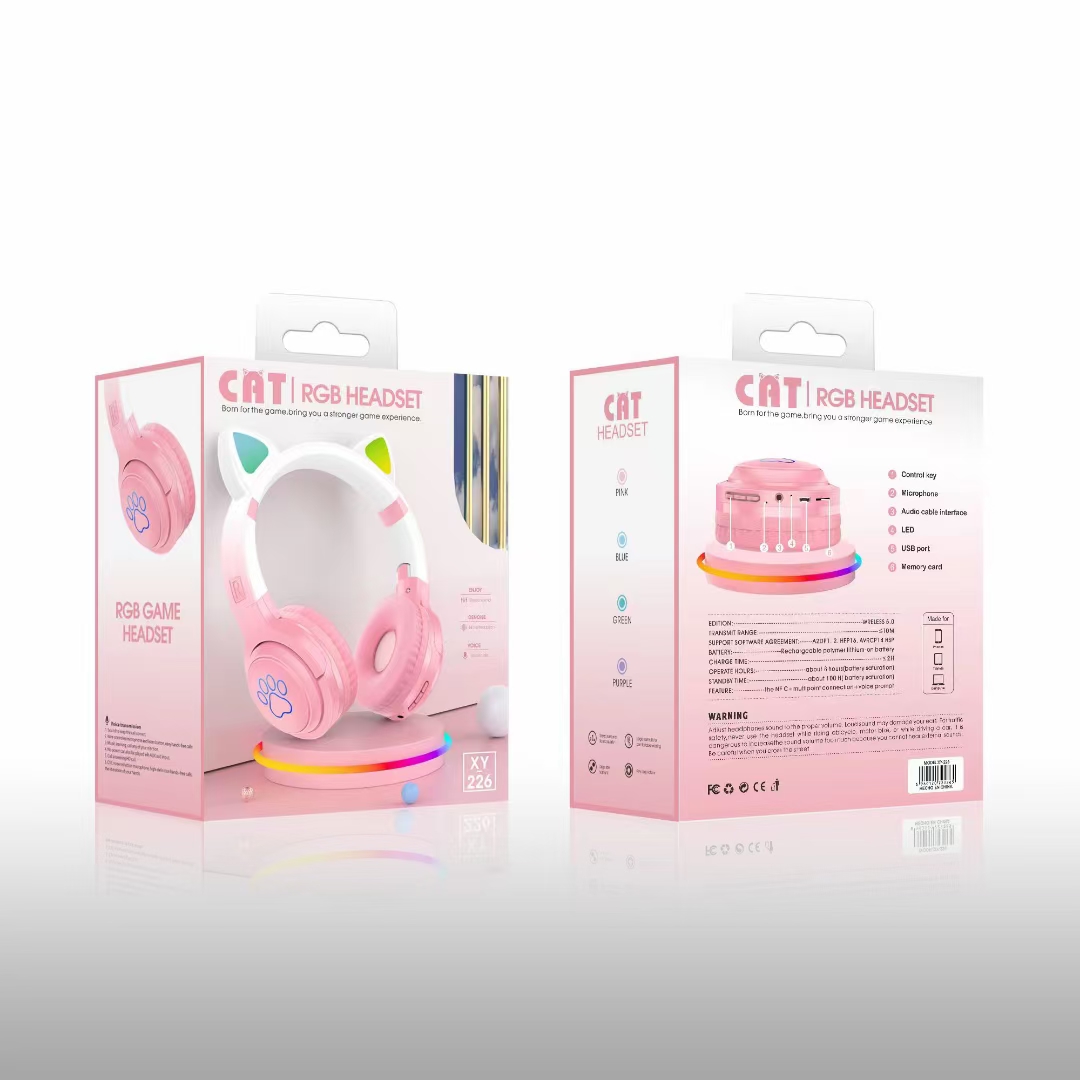 渐变色 XY-226
🐱猫耳发光头戴蓝牙耳机🎧详情图9