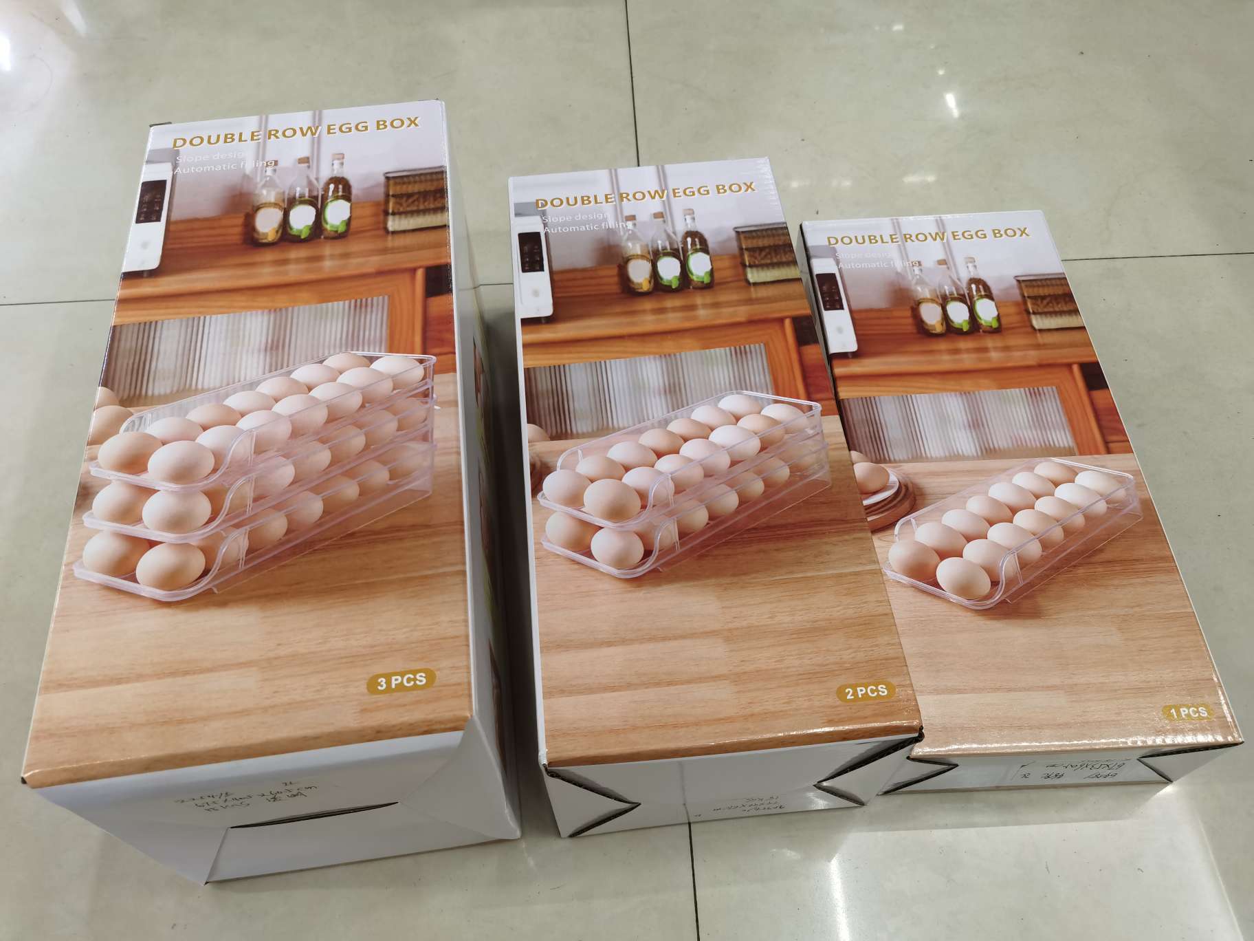 冰箱用鸡蛋盒抽屉式带盖保鲜鸡蛋格收纳蛋盒架托滚动式鸡蛋收纳盒小百货厨房用品详情图6