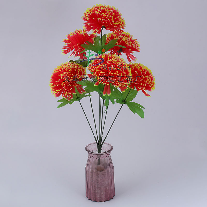Ms-038 Maisha Flower Piece Qingming Flower Tomb Sweeping Flower Sacrificial Flower Cemetery Flower Arrangement Artificial Flower False Flower Chrysanthemum Application Scenario