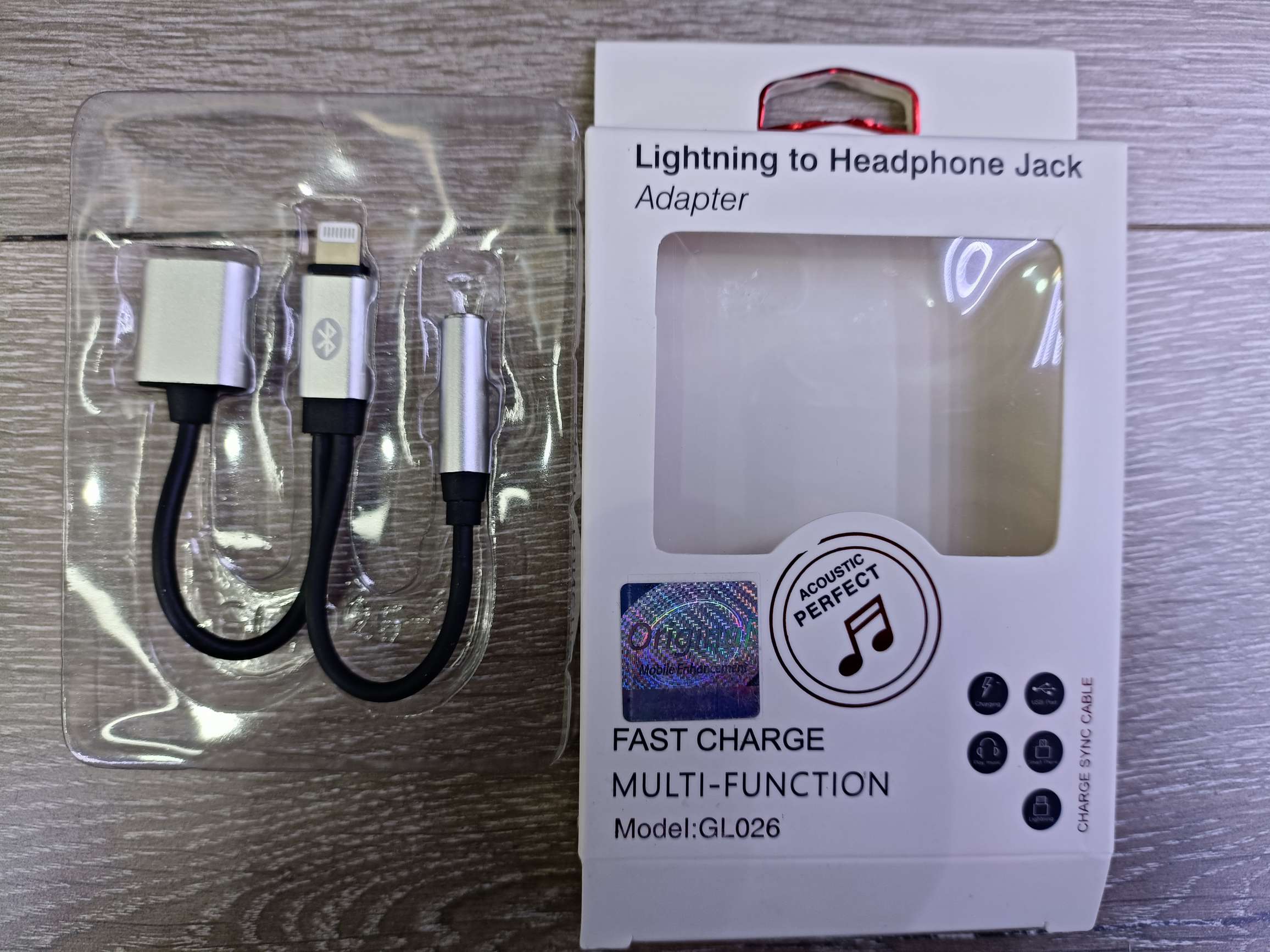 IP金属一分二DC3.5+母头  耳机转接线二合一lightning转3.5mm音频转接头 手机转接线