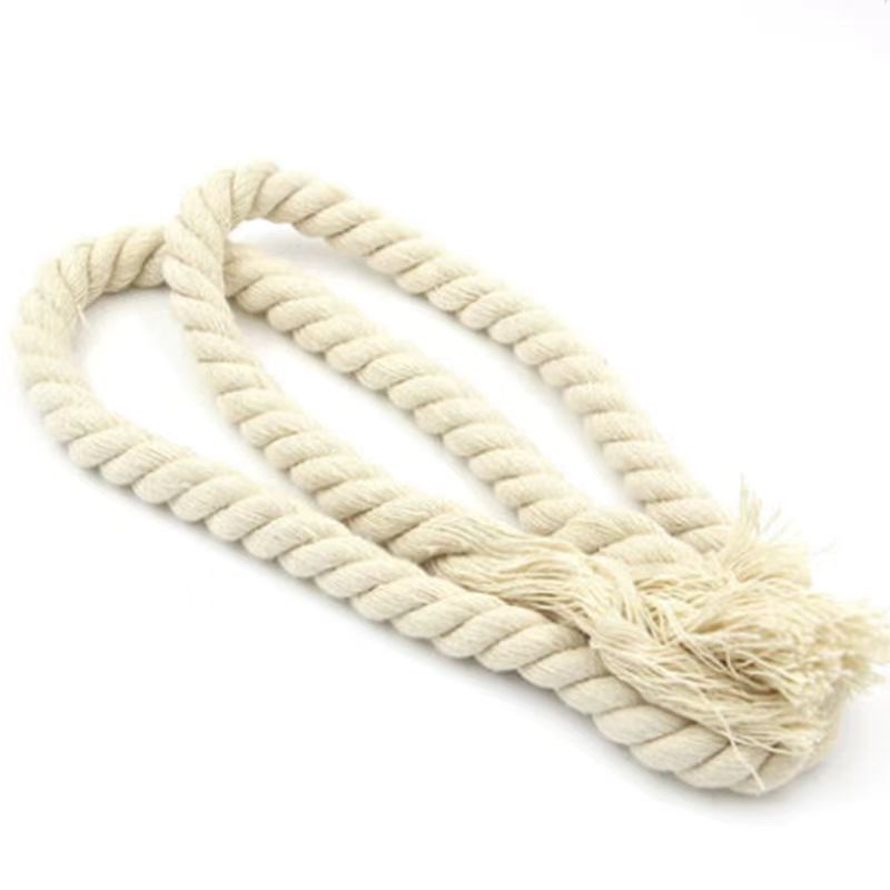 Cuerda de algodón cordón de algodón grueso cuerda tejida a mano material de bricolaje envoltura de manguera cordón decorativo cordón de cáñamo blanco Specification image