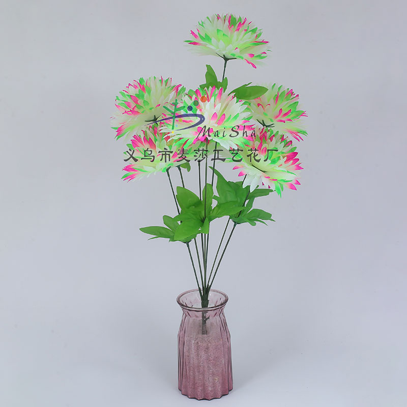 MS-028麦莎花片清明花扫墓花祭祀花公墓插花仿真花假花针菊图