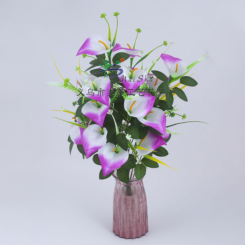 MS-033 trozos de flores de masha trozos de flores de limpieza flores de sepultura flores de sacrificio arreglos florales de cementerio flores de simulación flores falsas calla details Picture