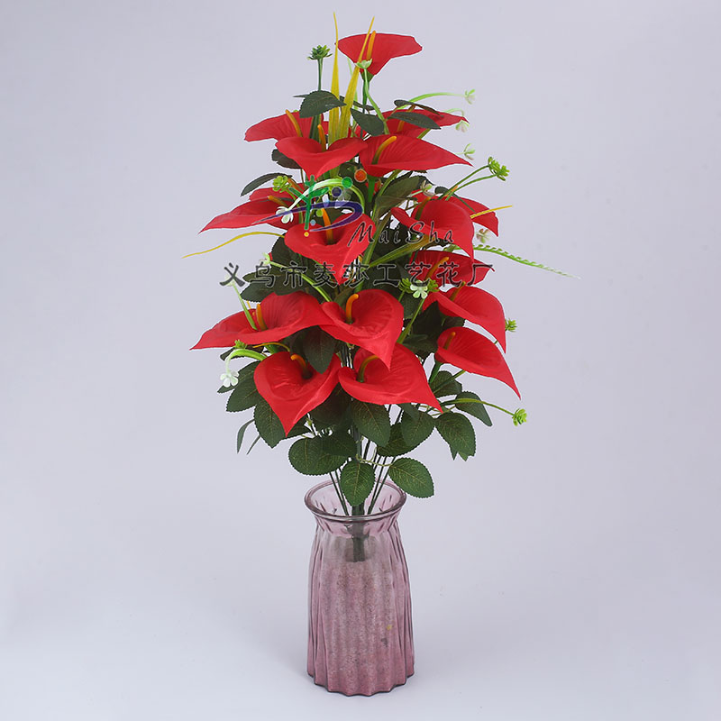 MS-033麦莎花片清明花扫墓花祭祀花公墓插花仿真花假花马蹄莲