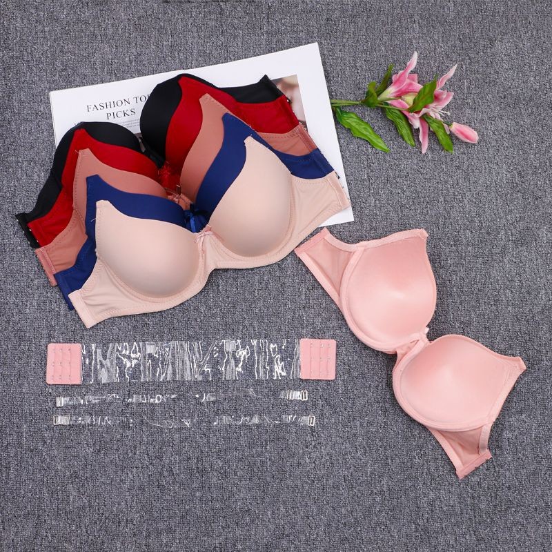 外贸南美隐形肩带性感女士文胸光面女性运动内衣塑身上托不勒固定