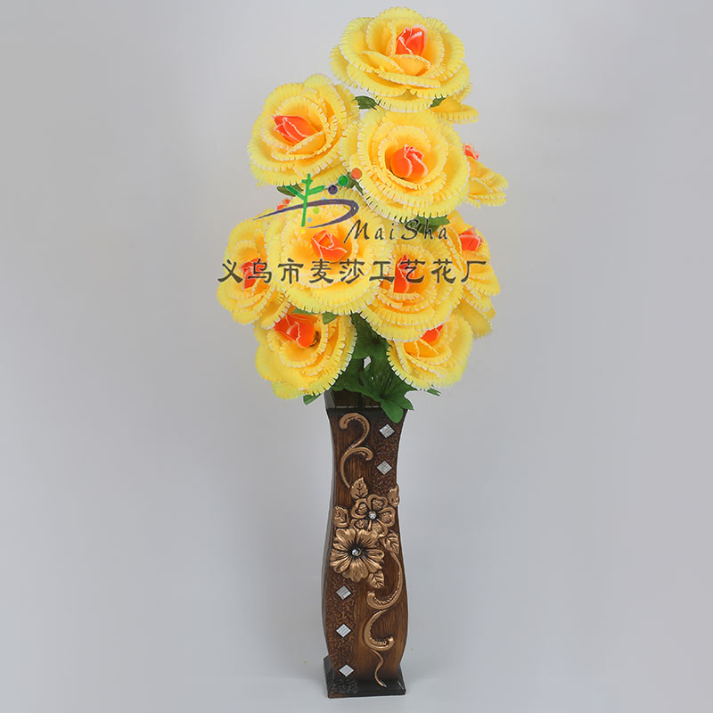 MS-030 Maisha Flower Slices, Qingming Festival flowers, tomb-sweeping flowers, sacrificial flowers, cemetery flower arrangements, artificial flowers, fake flowers, sawtooth rose details Picture