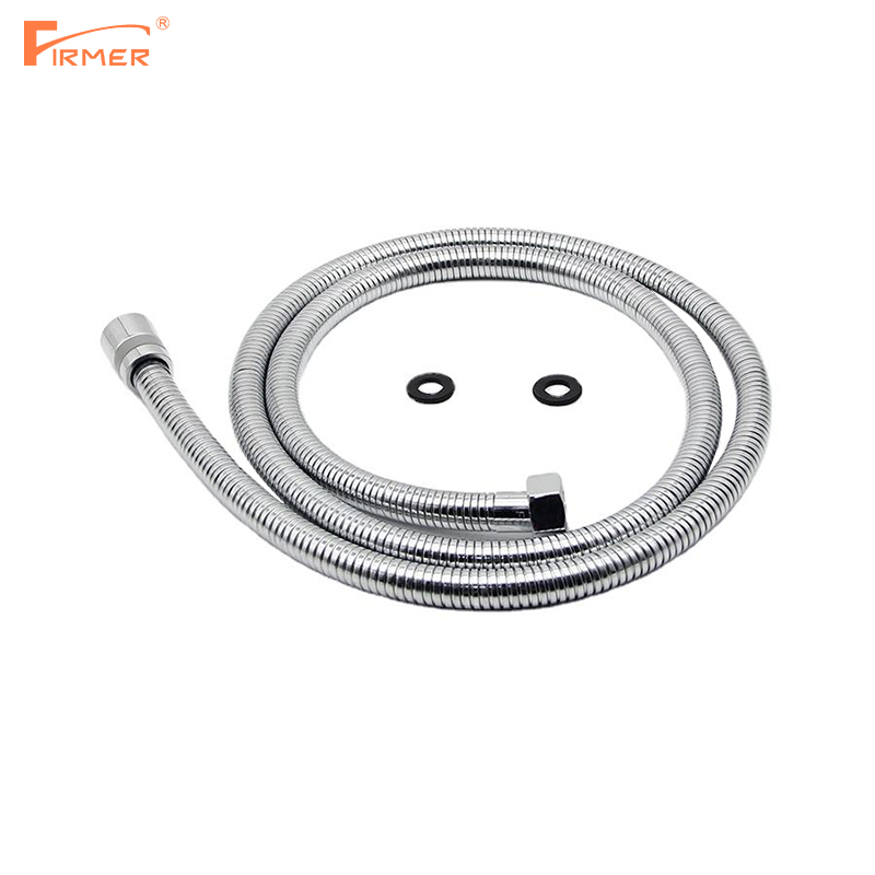 Firmer Stainless Steel Explosion-Proof Electroplating Encryption Double Buckle High Pressure Copper Cap Shower Shower Hose 120Cm