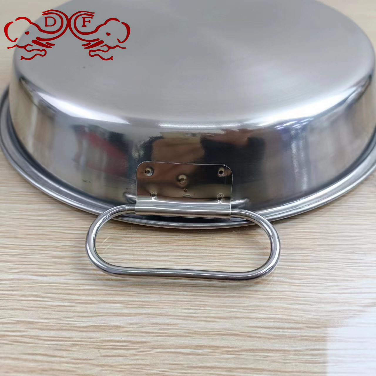 DF68769 thickened cold noodle Luo Luo stainless steel plate, rice noodle plate, cake plate, steaming plate, making tools for cold noodle plates, DF TRADINGHOUSE details Picture
