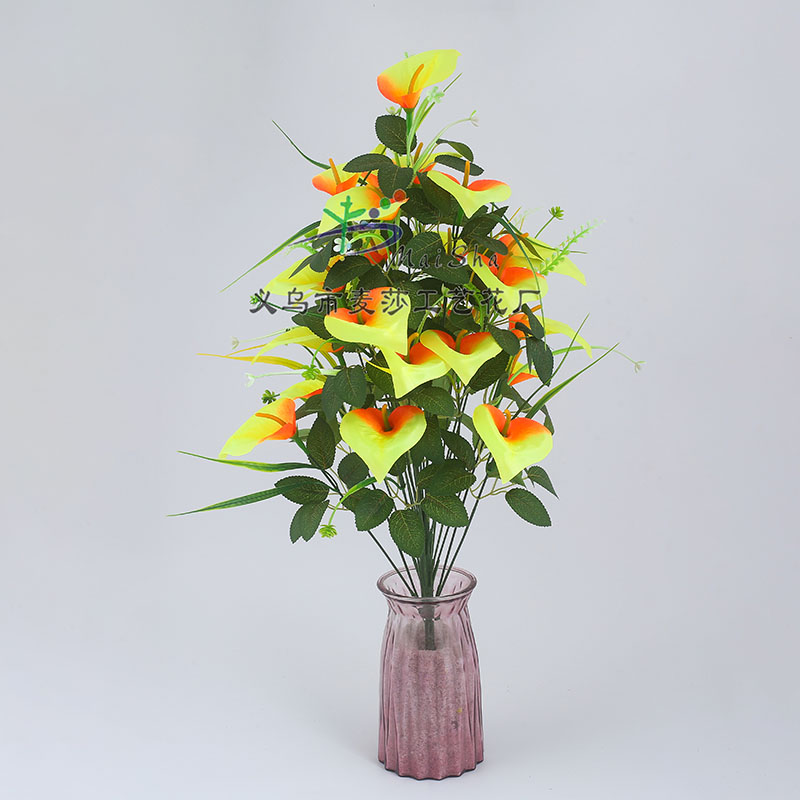 MS-033 trozos de flores de masha trozos de flores de limpieza flores de sepultura flores de sacrificio arreglos florales de cementerio flores de simulación flores falsas calla Specification image