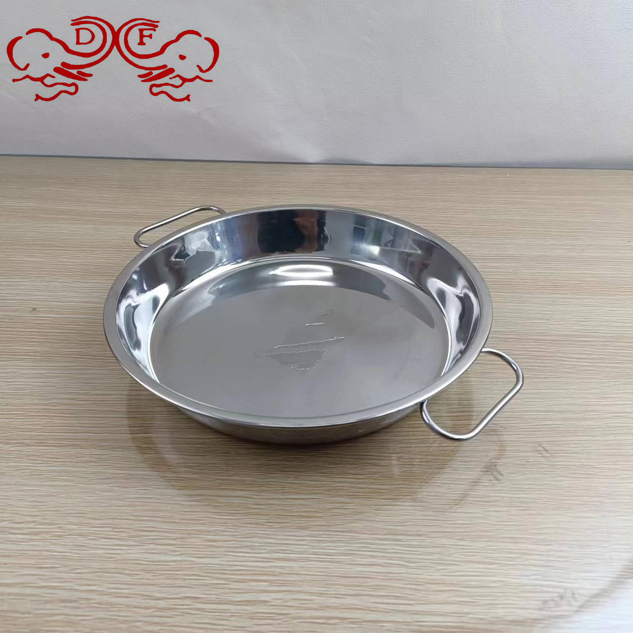 DF68769 thickened cold noodle Luo Luo stainless steel plate, rice noodle plate, cake plate, steaming plate, making tools for cold noodle plates, DF TRADINGHOUSE Item Picture