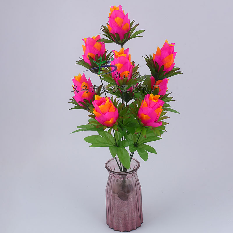 MS-024 rebanadas de flores de mesha flores de limpieza flores de sepultura flores de sacrificio arreglos florales de cementerio flores de simulación flores falsas pitaya Specification image
