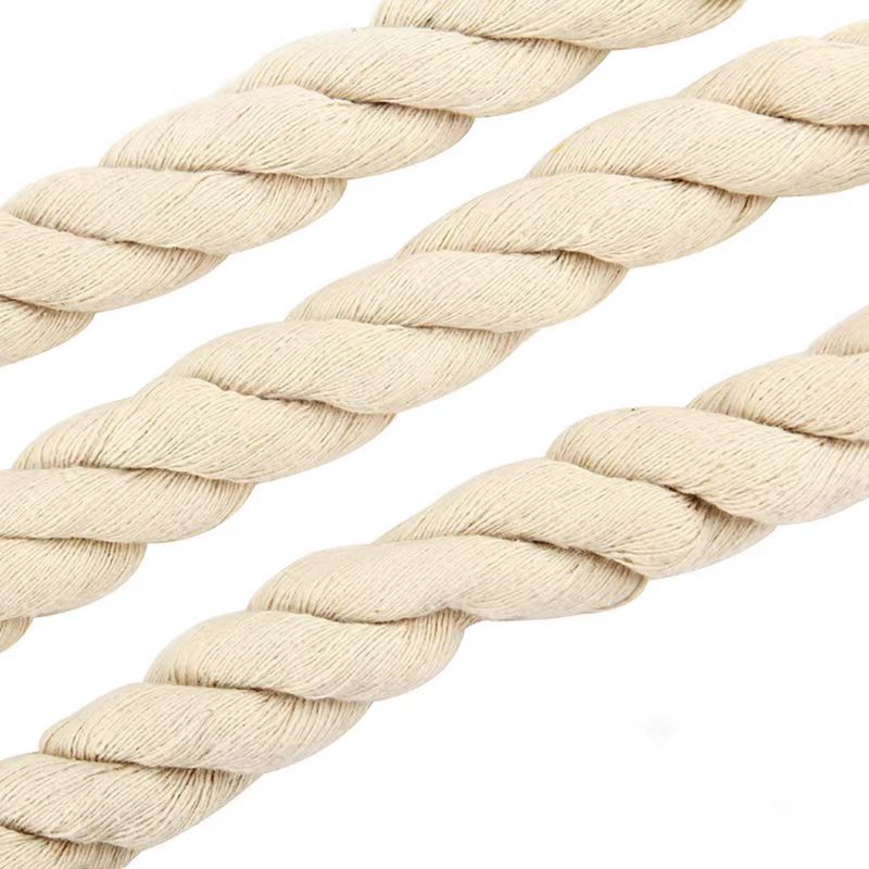 Cuerda de algodón cordón de algodón grueso cuerda tejida a mano material de bricolaje envoltura de manguera cordón decorativo cordón de cáñamo blanco Application Scenario