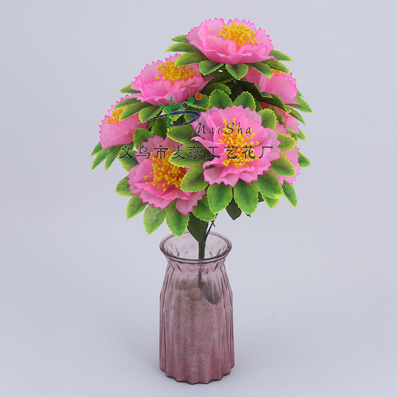 MS-043 Maisha Flower Slices, Qingming Festival flowers, tomb-sweeping flowers, sacrificial flowers, cemetery flower arrangements, artificial flowers, fake flowers, six-toothed chrysanthemums Application Scenario