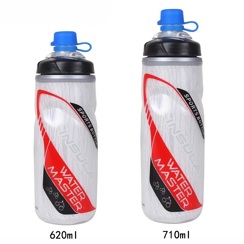 180901 A Double water bottle (620ml,710ml, stretch switch) Sport Water bottle Mountain Bike with dust cover plastic water bottle riding water