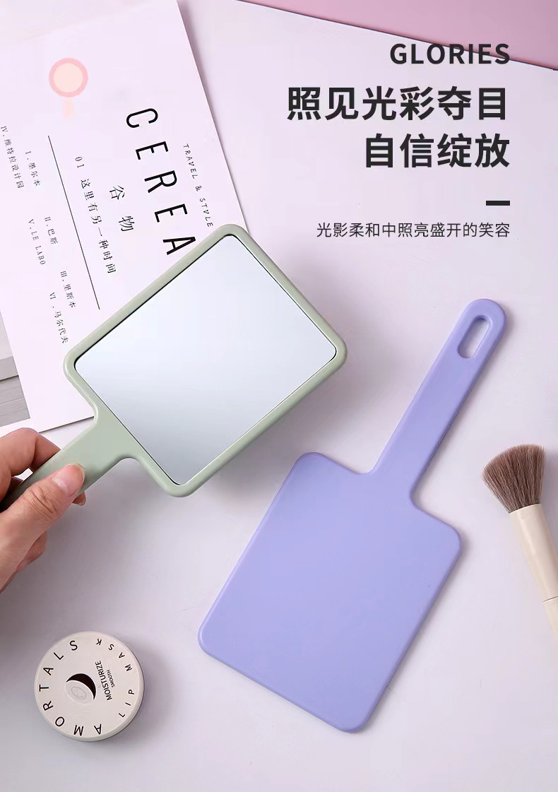 简约 手柄镜 随身携带化妆镜 工厂直销详情图3