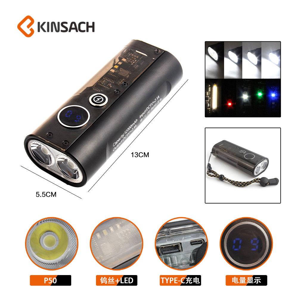 KINSACA Star Source TYPE-C rechargeable flashlight LED details Picture