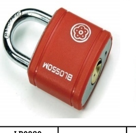 Plum Brand Lb0320-Lb0375 Plastic Color Lock Padlock Copper Core Specification drawing