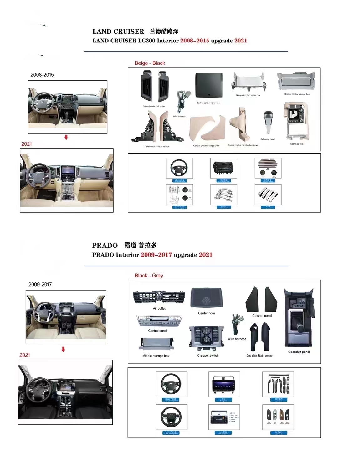 TOYOTA TOYOTA PRADO interior upgrade kit thumbnail