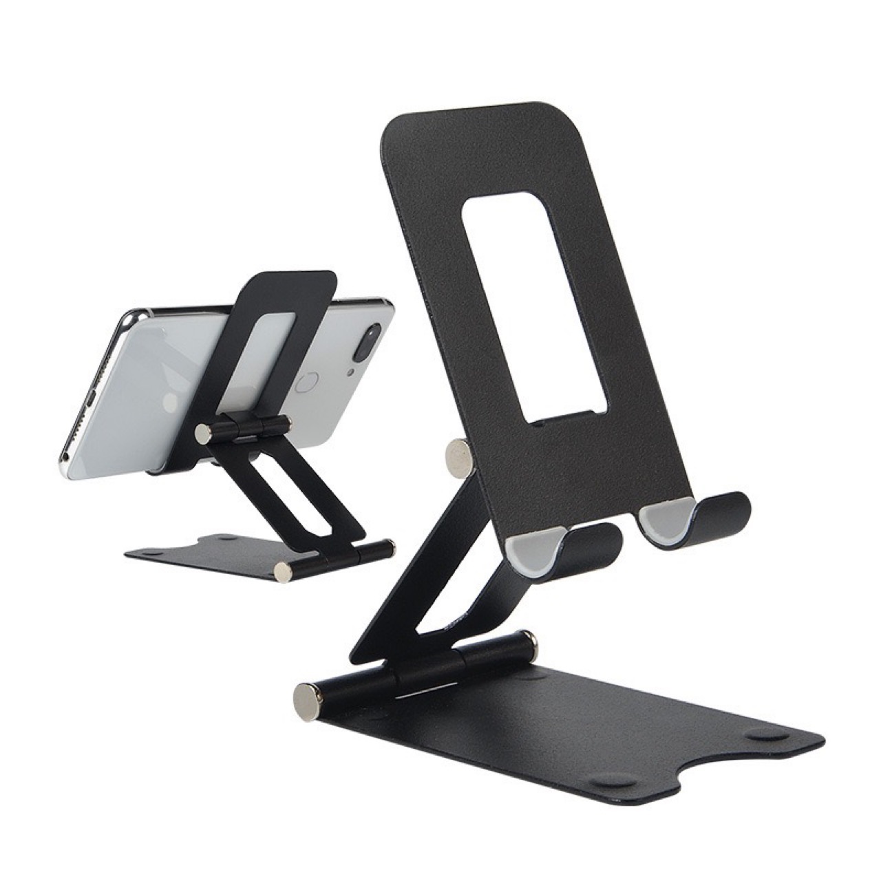 Metal foldable desktop stand, universal lazy stand for mobile phones and tablets, live streaming stand, logo