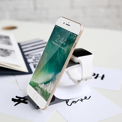 Cross-border mobile phone, watch and tablet stand, lazy PIA charging watch base, Watch desktop stand, LOGO gift Application Scenario