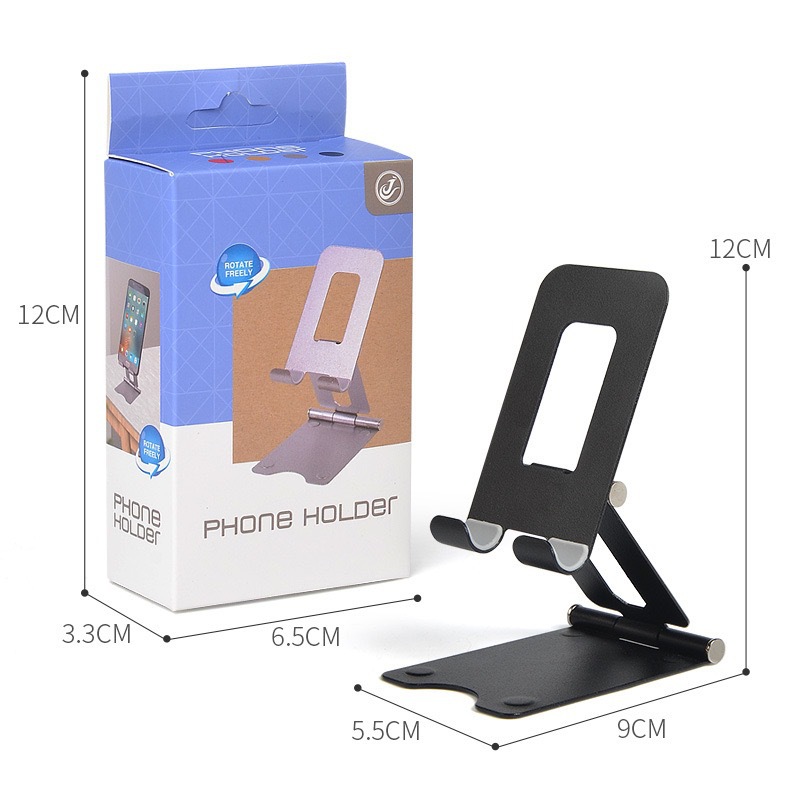 Metal foldable desktop stand, universal lazy stand for mobile phones and tablets, live streaming stand, logo detail image 8