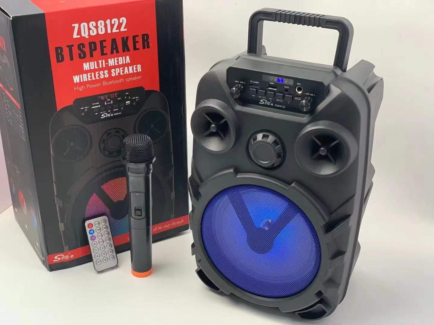 ZQS8122 #8寸  无线麦 音箱低音炮  蓝牙音箱  手提蓝牙音箱   便携式音响  拉杆音响详情图3