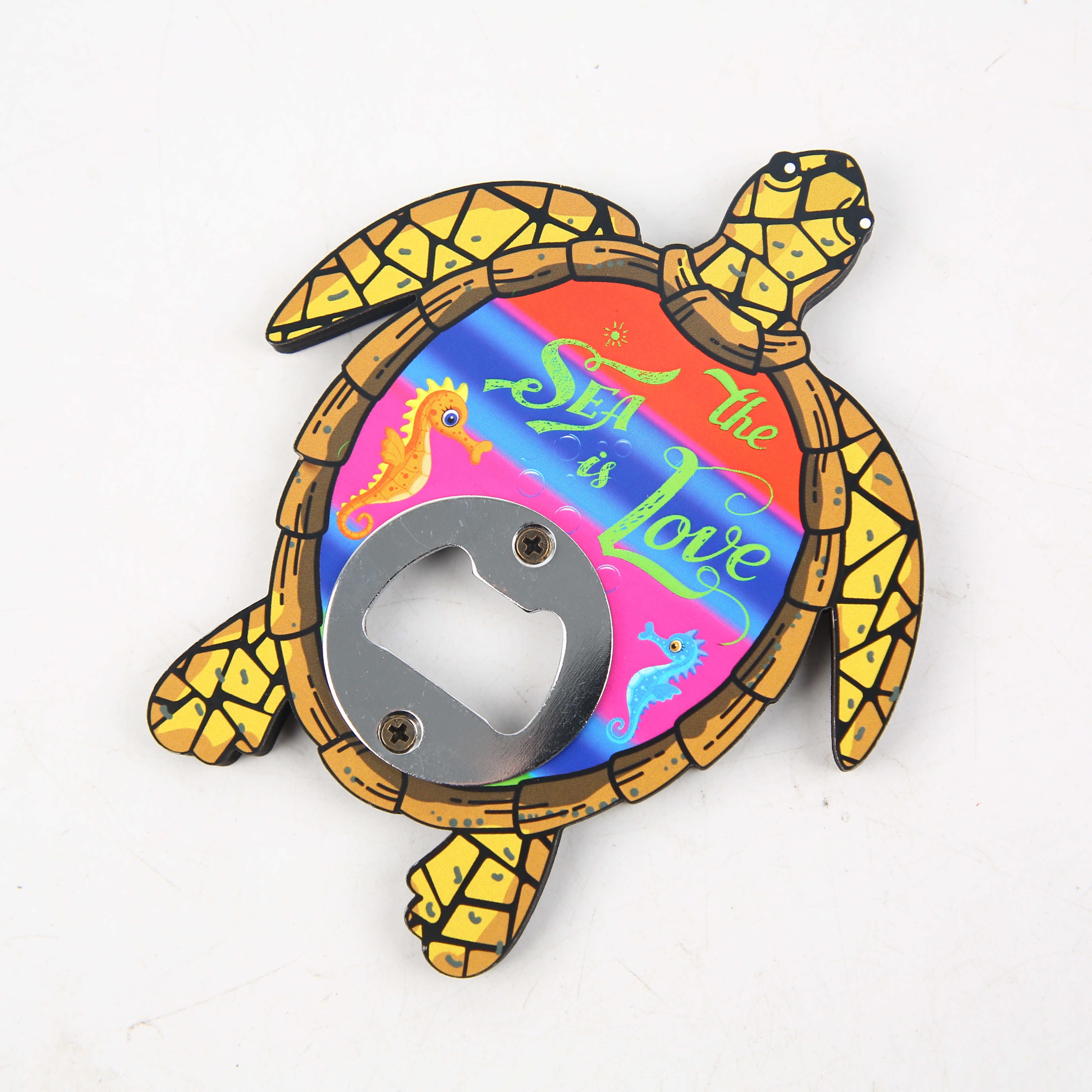 Refrigerator Sticker Metal Bottle Opener Logo Magnetic Paint Metal Refrigerator Sticker Custom Three-Dimensional Multi-Function Beer Opener details Picture