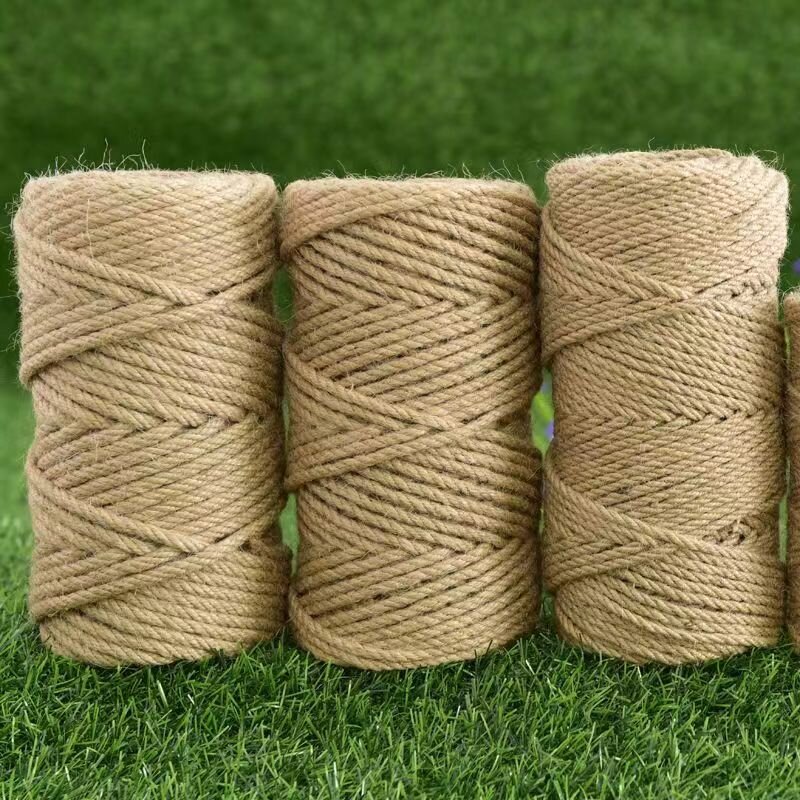 diy hemp rope material: Thickness, hand-woven hemp thread, 2.5mm*85m, photo wall, retro decoration, tag, binding, hemp rope Item Picture