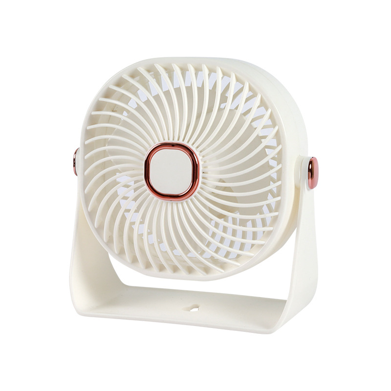 台式风扇2024新款桌面USB充电三档大风力静音挂式电风扇跨境礼品 白底实物图