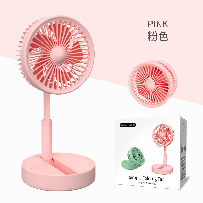 新款伸缩折叠迷你风扇 宿舍桌面台式usb静音便携式收纳小电扇logo 详情图7