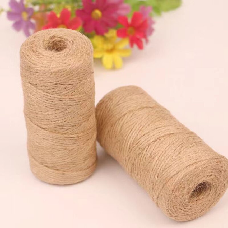 diy hemp rope material: Thickness, hand-woven hemp thread, 2.5mm*85m, photo wall, retro decoration, tag, binding, hemp rope details Picture